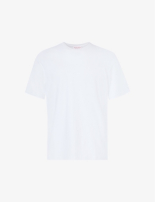 Orlebar Brown Mens White Crew-neck Regular-fit Cotton-jersey T-shirt