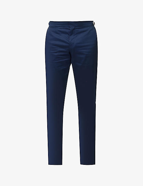 ORLEBAR BROWN: Griffon tailored-fit cotton-blend trousers
