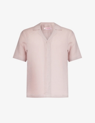 ORLEBAR BROWN: Maitan split-hem regular-fit linen shirt