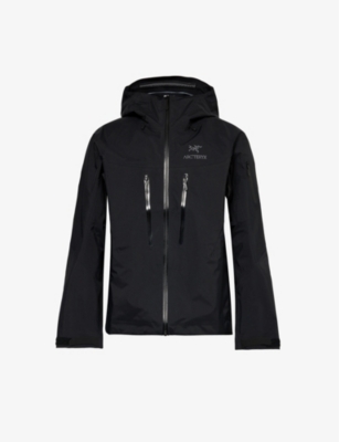 Arc'teryx Arcteryx Mens Black Alpha Brand-print Regular-fit Shell Jacket In Black