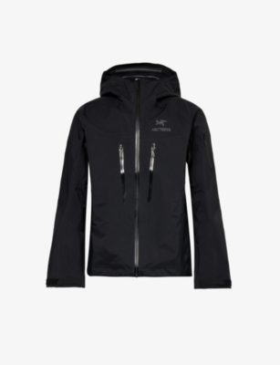 Arc'teryx Arcteryx Mens Black Alpha Brand-print Regular-fit Shell Jacket