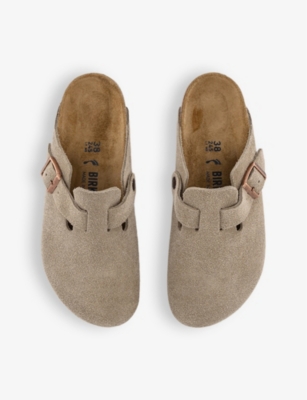 Birkenstock Taupe Regular Boston Soft Footbed Slip-on Loafers In Taupe