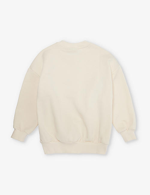 MINI RODINI: Tennis racket-print organic-cotton sweatshirt 1-11 years