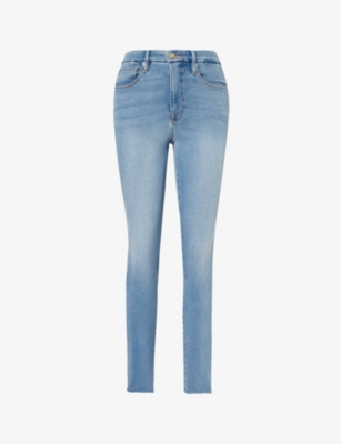 GOOD AMERICAN: Good Legs skinny-leg mid-rise cropped stretch-denim jeans