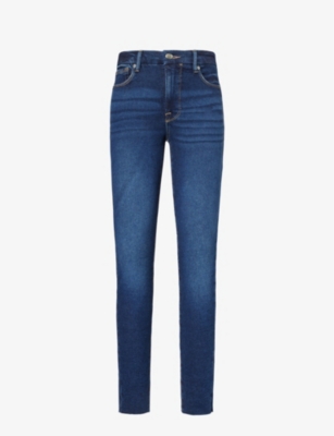 GOOD AMERICAN: Good Legs skinny-leg mid-rise cropped stretch-denim jeans