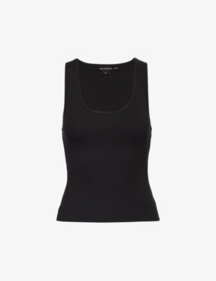 Good American Heritage Ribbed Tank Top In Black001
