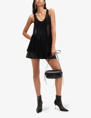 ALLSAINTS: Rach Asymmetric-Hem Woven Top
