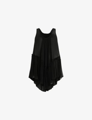 ALLSAINTS: Rach Asymmetric-Hem Woven Top