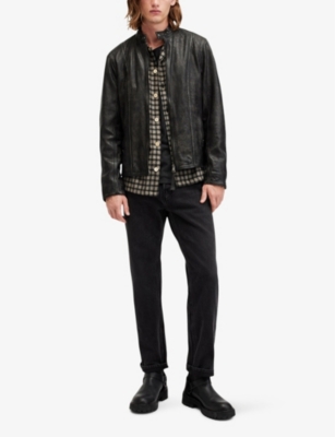 ALLSAINTS: Murphy tab-collar regular-fit leather jacket