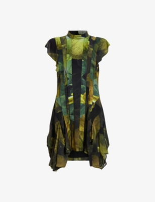 fleur printed asymmetric mini dress ALLSAINTS Style_Princess Line CELINE - Mini Dress Size:UK14 Please note that this