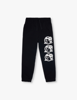 Shop Billionaire Boys Club Ck Drawstring-waistband Brand-print Cotton-jersey Jogging Bottoms 4-16 Y In Black