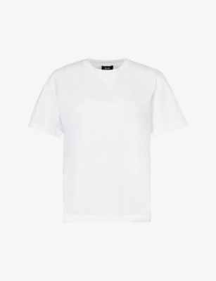 Shop Me And Em Women's Bright White Boyfriend Round-neck Organic Cotton-jersey T-shirt