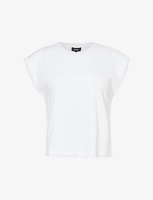 ME AND EM: Muscle round-neck cotton-jersey top