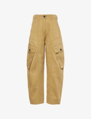 ME AND EM: Relaxed-fit wide-leg high-rise cotton trousers