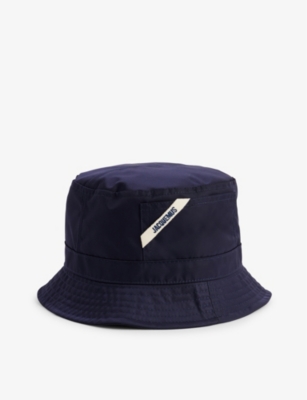 Shop Jacquemus Women's Navy Le Bob Ovalie Shell Bucket Hat