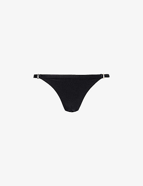 GRACEJACOB: Sable Shimmer glitter-embellished bikini bottoms