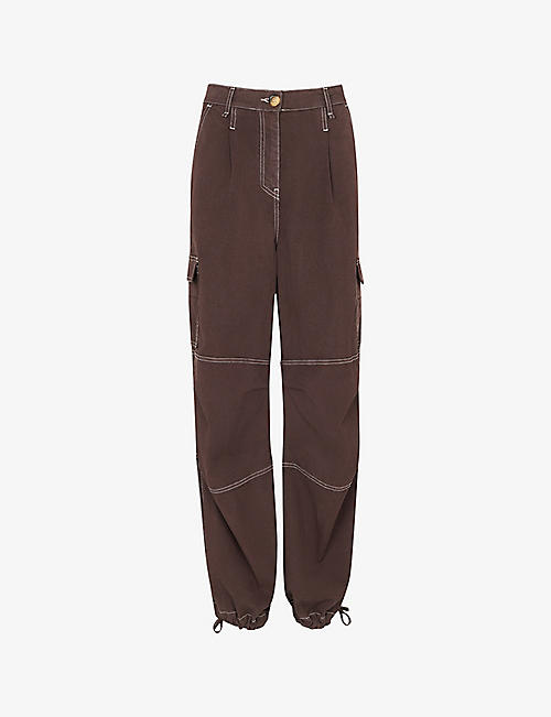 WHISTLES: Lorna oversized mid-rise stretch-woven trousers