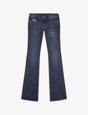 DIESEL: 1969 D-Ebbey flared-leg low-rise stretch-denim jeans