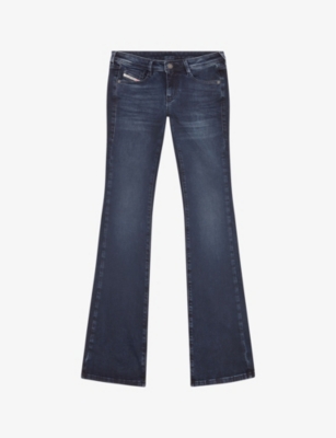 Shop Diesel 1969 D-ebbey Flared-leg Low-rise Stretch-denim Jeans