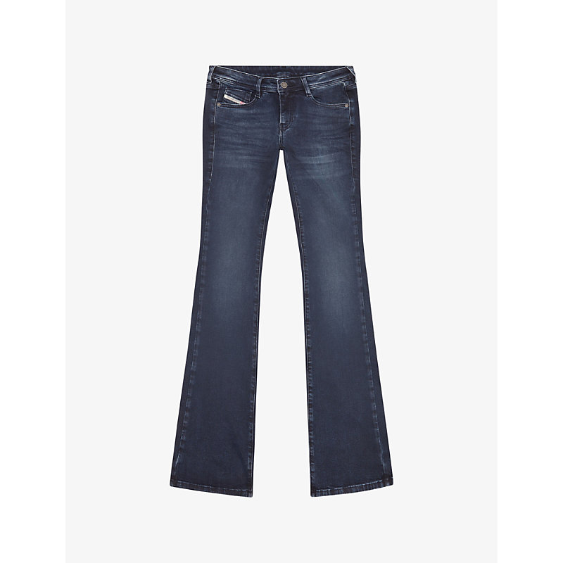 Shop Diesel Women's 1 1969 D-ebbey Flared-leg Low-rise Stretch-denim Jeans