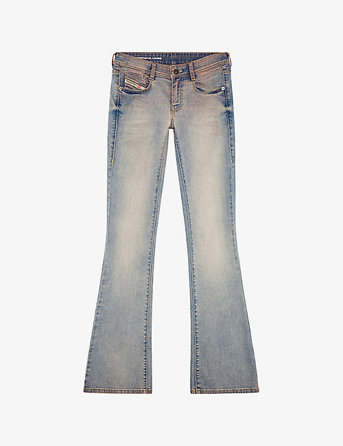 DIESEL: 1969 D-Ebbey flared-leg low-rise denim jeans