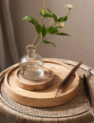 THE WHITE COMPANY: Mango Medium Wood Candle Plate