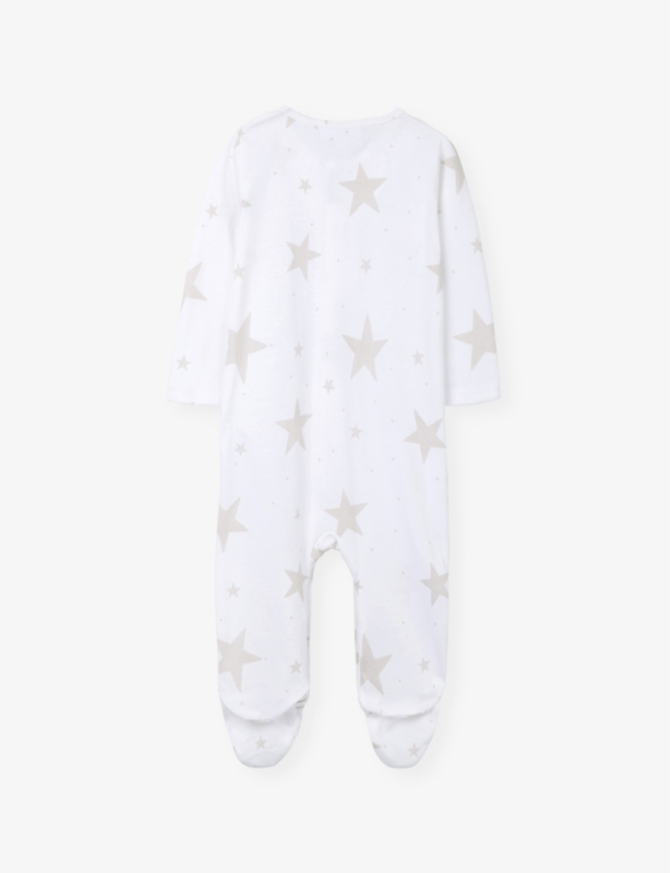 Star-print waffle organic-cotton babygrow 0-24 months