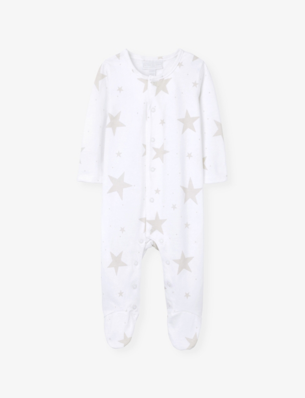 Star-print waffle organic-cotton babygrow 0-24 months