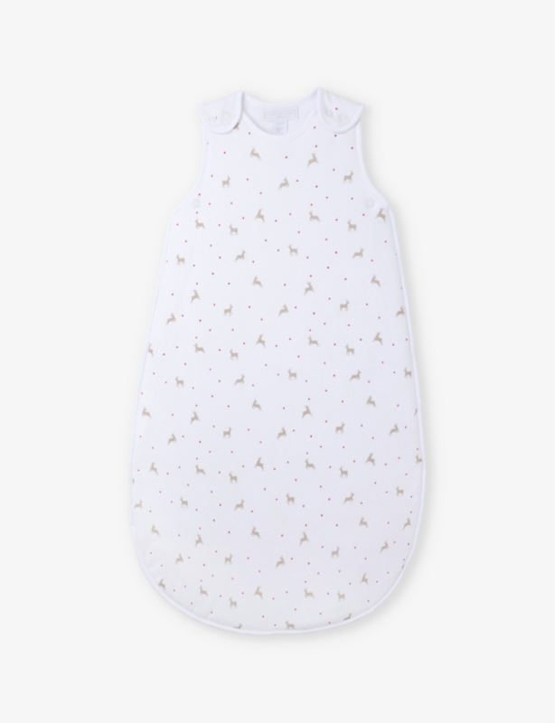 Reindeer-Print Cotton Sleeping Bag 0-6 Months