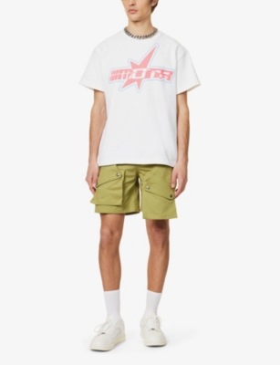Shop Members Of The Rage Men's Off White Graphic-print Relaxed-fit Cotton-jersey T-shirt