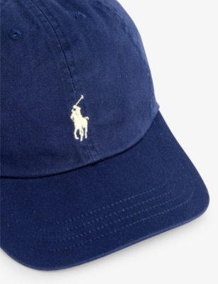 Shop Polo Ralph Lauren Boys Nwt Nvy Kids Boys' Logo-embroidered Cotton Cap