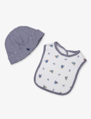 POLO RALPH LAUREN: Monogram-print three-piece cotton-jersey set 0-9 months