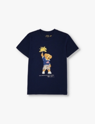 Polo Ralph Lauren Boys Vy Kids Logo-print Short-sleeve Cotton-jersey T-shirt 2-7 Years In Navy