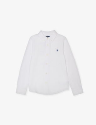 POLO RALPH LAUREN: Boys' Sport logo-embroidered cotton-pique shirt