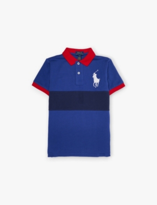 POLO RALPH LAUREN: Boys' logo-embroidered cotton-jersey polo shirt