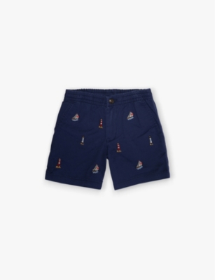 POLO RALPH LAUREN: Boys' logo-embroidered cotton-blend twill shorts