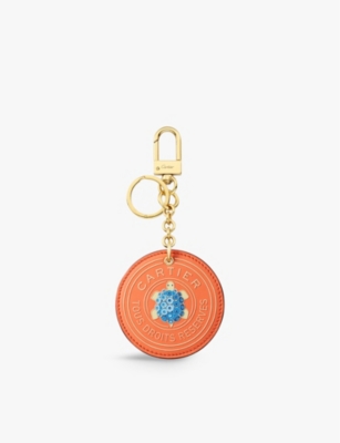 CARTIER: Cartier Characters leather medallion keyring