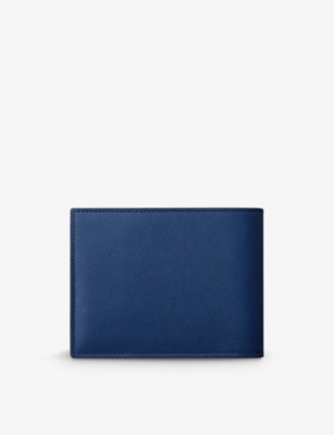 Shop Cartier Must De  Leather Wallet In Blue