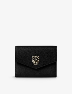 Shop Cartier Panthère De  Leather Wallet In Black