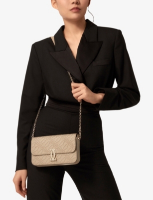 Cartier Womens Beige C De Mini Leather Cross-body Bag In Beige