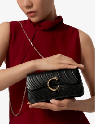 CARTIER: Panthère de Cartier Chain leather mini cross-body bag