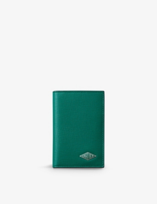 Cartier Green Losange Logo-plaque Leather Card Holder