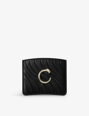 Cartier Black Panthère De Leather Card Holder