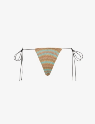 JADED LONDON: Allure striped bikini bottoms