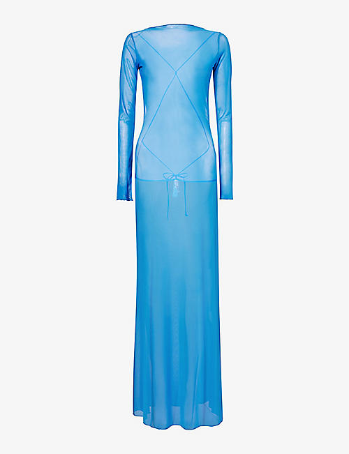 JADED LONDON: Ziva semi-sheer mesh maxi dress