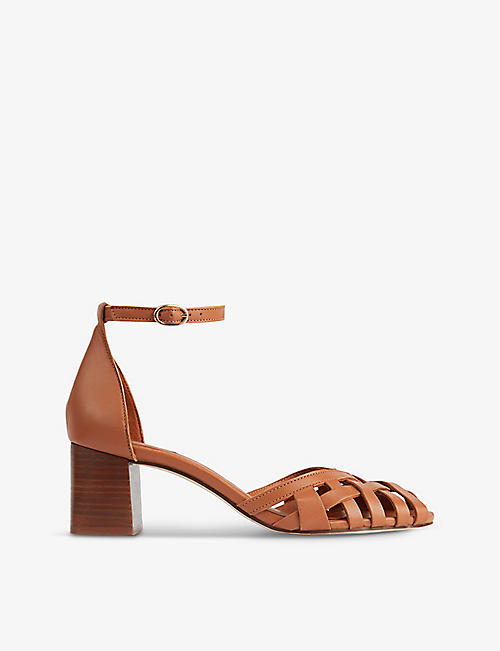LK BENNETT: Noemia criss-cross front leather sandals