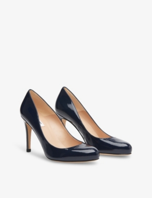 LK BENNETT: Stila round-toe patent-leather heeled courts