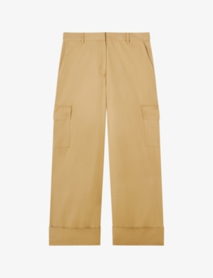 LK BENNETT: Riviera patch-pocket wide-leg mid-rise woven trousers