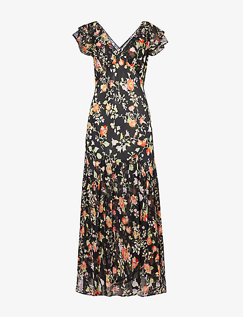 RIXO: Cinzia floral-print silk midi dress