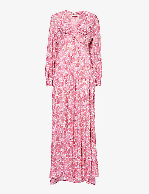 RIXO: Emory floral-print silk maxi dress